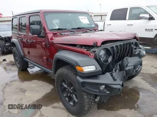 2021 Jeep Wrangler Unlimited Sport S with VIN 1C4HJXDN9MW777830, listed as a IAAI auction lot 41625934 with 42,251 mi miles. Bid and sale history available at carsss.com. Image 1.