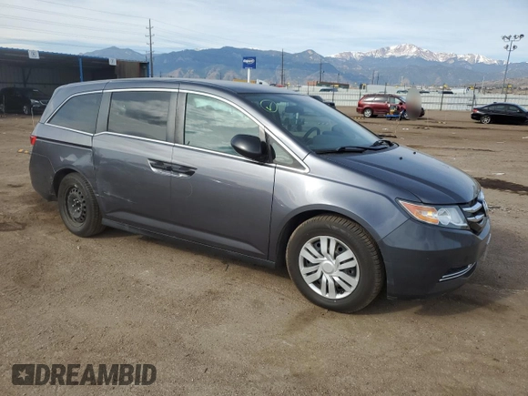 2016 Honda Odyssey LX with VIN 5FNRL5H28GB119525, listed as a Copart auction lot 50914835 with 87,210 mi miles and Salvage Title. Bid and sale history available at DreamBid. Image 4.