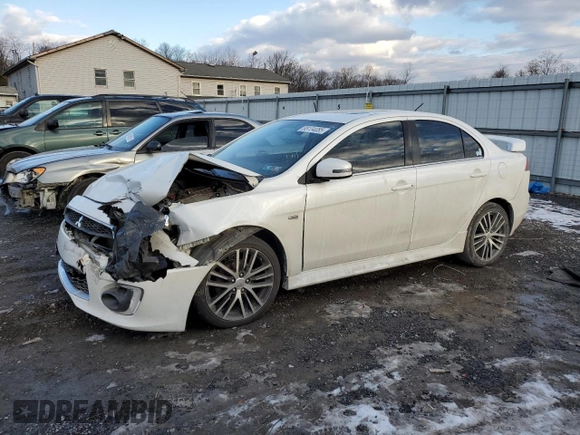 2017 Mitsubishi Lancer ES with VIN JA32V2FW3HU002880, listed as a Copart auction lot 88134085 with 129,954 mi miles and Salvage Title. Bid and sale history available at carsss.com. Image 1.