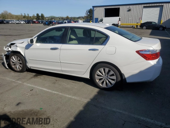 2014 Honda Accord Sedan EX-L with VIN 1HGCR2F80EA080785, listed as a Copart auction lot 51948135 with 126,061 mi miles and Salvage Title. Bid and sale history available at carsss.com. Image 2.
