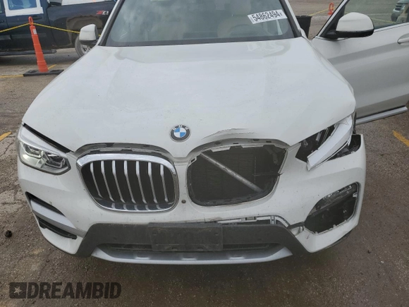 2021 BMW X3 xDrive30i with VIN 5UXTY5C09M9F31750, listed as a Copart auction lot 54862494 with 39,511 mi miles and Salvage Title. Bid and sale history available at DreamBid. Image 11.