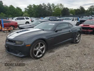 2014 Chevrolet Camaro SS z VIN 2G1FJ1EJ5E9277716, wystawiony jako Copart lot #54749965 z przebiegiem 87 596 mil mil oraz Szkoda całkowita • Salvage title. Historia ofert i sprzedaży dostępna na DreamBid. Obrazek 1.