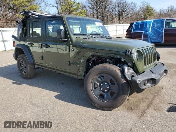 2022 Jeep Wrangler Unlimited Willys with VIN 1C4HJXDN6NW245016, listed as a Copart auction lot 51582925 with 3,029 mi miles and Salvage title. Bid and sale history available at DreamBid. Image 4.