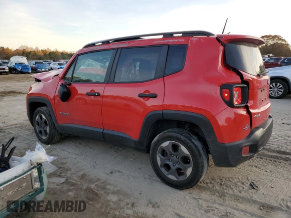 2017 Jeep Renegade Sport with VIN ZACCJBAB5HPF02529, listed as a Copart auction lot 80759394 with 130,906 mi miles and Salvage Title. Bid and sale history available at carsss.com. Image 2.