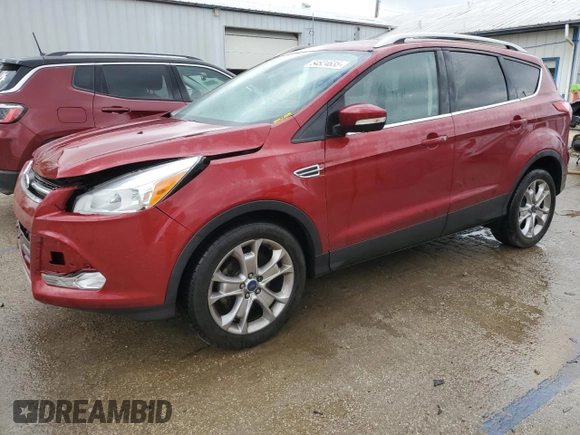 2015 Ford Escape Titanium z VIN 1FMCU0JXXFUA76092, wystawiony jako Copart lot #54824635 z przebiegiem 97 659 mil mil oraz Szkoda całkowita • Salvage title. Historia ofert i sprzedaży dostępna na DreamBid. Obrazek 1.