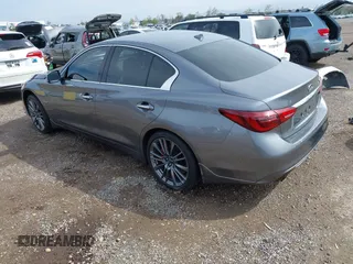 2020 Infiniti Q50 Red Sport 400 with VIN JN1FV7AP9LM630132, listed as a IAAI auction lot 41794185 with 20,049 mi miles and . Bid and sale history available at carsss.com. Image 3.