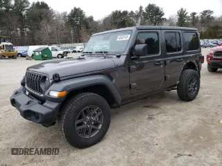 2024 Jeep Wrangler Sport S with VIN 1C4PJXDN5RW109493, listed as a Copart auction lot 46603145 with 8,023 mi miles and Salvage Title. Bid and sale history available at carsss.com. Image 1.