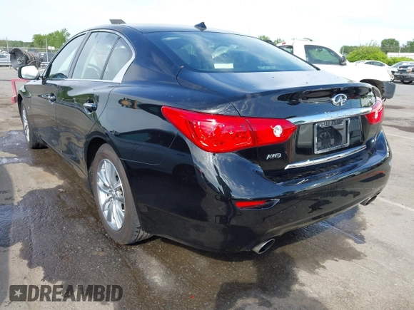 2017 Infiniti Q50 2.0t Premium with VIN JN1CV7AR5HM682126, listed as a IAAI auction lot 42065917 with 48,552 mi miles. Bid and sale history available at carsss.com. Image 3.