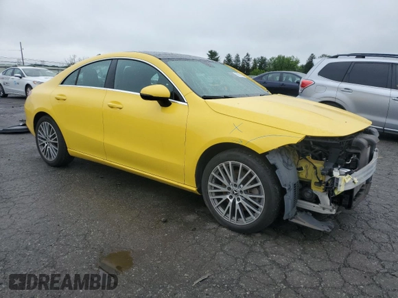 2020 Mercedes-Benz CLA 250 with VIN WDD5J4HB4LN078729, listed as a Copart auction lot 59929165 with 55,785 mi miles and Salvage title. Bid and sale history available at DreamBid. Image 4.