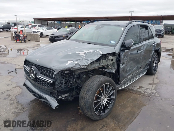 2021 Mercedes-Benz GLE 350 with VIN 4JGFB4JB5MA405326, listed as a IAAI auction lot 41570671 with 41,660 mi miles and . Bid and sale history available at DreamBid. Image 2.