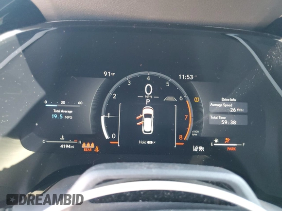 2025 Lexus RX 350 with VIN 2T2BAMCAXSC090912, listed as a Copart auction lot 52790615 with 4,194 mi miles and Salvage title. Bid and sale history available at DreamBid. Image 9.
