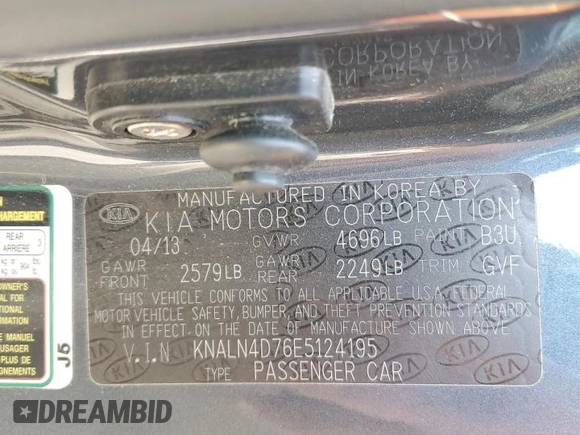 2014 Kia Cadenza Premium with VIN KNALN4D76E5124195, listed as a Copart auction lot 81578094 with 138,936 mi miles and Clean Title. Bid and sale history available at carsss.com. Image 12.