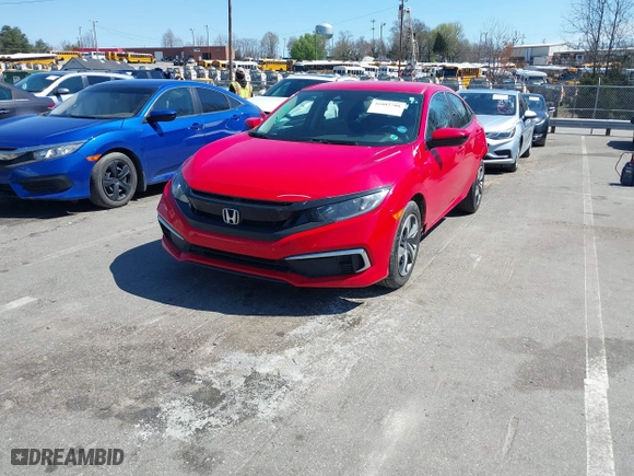2020 Honda Civic Sedan LX with VIN 2HGFC2F65LH594272, listed as a IAAI auction lot 41882786 with 92,846 mi miles. Bid and sale history available at carsss.com. Image 18.