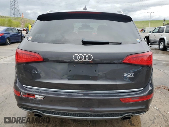2015 Audi Q5 Premium Plus with VIN WA1DGAFP4FA019249, listed as a Copart auction lot 55855715 with 102,122 mi miles and Salvage title. Bid and sale history available at DreamBid. Image 6.