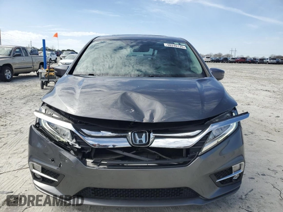 2020 Honda Odyssey Elite with VIN 5FNRL6H91LB023846, listed as a Copart auction lot 48240135 with 92,400 mi miles and Salvage title. Bid and sale history available at DreamBid. Image 5.