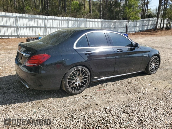 2017 Mercedes-Benz C 63 AMG with VIN 55SWF8GB6HU201220, listed as a Copart auction lot 51231385 with 138,939 mi miles and Salvage title. Bid and sale history available at DreamBid. Image 3.