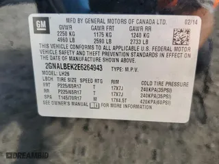 2014 Chevrolet Equinox LT with VIN 2GNALBEK2E6264943, listed as a Copart auction lot 50320565 with 192,422 mi miles and Salvage Title. Bid and sale history available at carsss.com. Image 15.