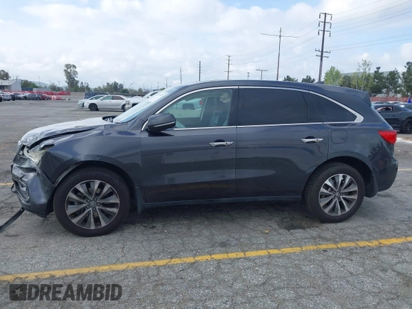 2016 Acura MDX w/Tech with VIN 5FRYD3H47GB020014, listed as a IAAI auction lot 41931725 with 121,520 mi miles. Bid and sale history available at carsss.com. Image 14.