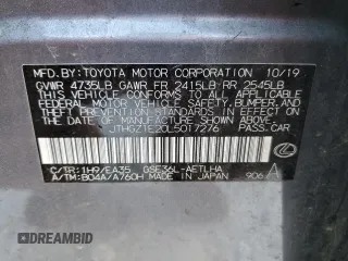 2020 Lexus IS 350 F Sport с VIN JTHGZ1E20L5017276, выставлен на аукционе Copart как лот 88738985 с пробегом 86 355 миль миль и Списание • Salvage title. История ставок и продаж доступна на DreamBid. Изображение 12.