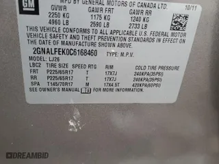 2012 Chevrolet Equinox LTZ with VIN 2GNALFEK0C6168460, listed as a Copart auction lot 45094945 with 49,829 mi miles and Salvage Title. Bid and sale history available at carsss.com. Image 15.