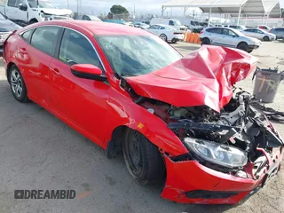 2018 Honda Civic LX with VIN 2HGFC2F58JH542199, listed as a IAAI auction lot 41707383 with 80,698 mi miles. Bid and sale history available at carsss.com. Image 1.