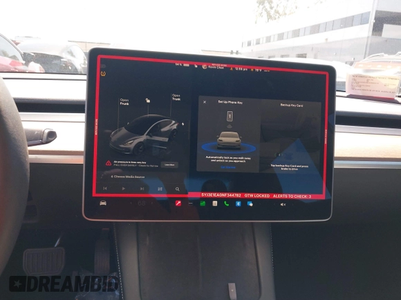2022 Tesla Model 3 with VIN 5YJ3E1EA0NF344782, listed as a IAAI auction lot 41803469 with 16,973 mi miles and . Bid and sale history available at DreamBid. Image 17.