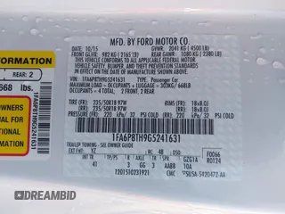 2016 Ford Mustang EcoBoost with VIN 1FA6P8TH9G5241631, listed as a IAAI auction lot 42313352 with 62,090 mi miles and . Bid and sale history available at DreamBid. Image 9.