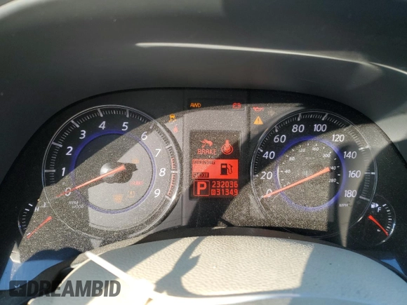 2009 Infiniti FX35 with VIN JNRAS18W69M158460, listed as a Copart auction lot 76367334 with 232,036 mi miles and Salvage Title. Bid and sale history available at carsss.com. Image 9.