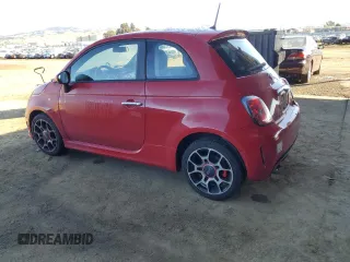 2015 FIAT 500 Turbo with VIN 3C3CFFHH4FT690327, listed as a Copart auction lot 46177695 with 47,815 mi miles and Clean Title. Bid and sale history available at carsss.com. Image 2.