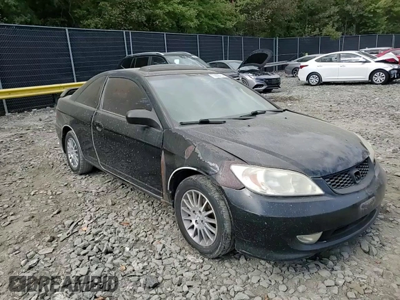 2005 Honda Civic EX with VIN 1HGEM21995L023996, listed as a Copart auction lot 75929274 with 150,577 mi miles and Salvage Title. Bid and sale history available at carsss.com. Image 10.
