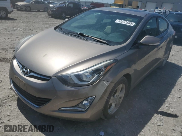 2016 Hyundai Elantra SE with VIN 5NPDH4AE5GH766847, listed as a Copart auction lot 56353865 with 91,153 mi miles and Salvage title. Bid and sale history available at DreamBid. Image 1.