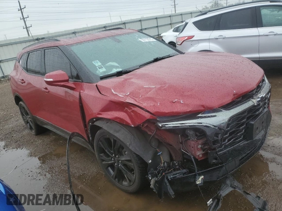 2019 Chevrolet Blazer RS z VIN 3GNKBERS9KS570361, wystawiony jako Copart lot #55112515 z przebiegiem 85 822 mil mil oraz Szkoda całkowita • Salvage title. Historia ofert i sprzedaży dostępna na DreamBid. Obrazek 4.