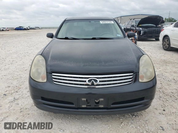 2004 Infiniti G35 w/Leather with VIN JNKCV51E04M610466, listed as a Copart auction lot 54974155 with 160,364 mi miles and Clean Title. Bid and sale history available at DreamBid. Image 5.