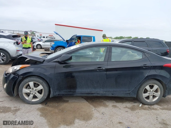 2013 Hyundai Elantra GLS PZEV with VIN KMHDH4AE0DU949943, listed as a IAAI auction lot 41936762 with 79,401 mi miles. Bid and sale history available at carsss.com. Image 14.