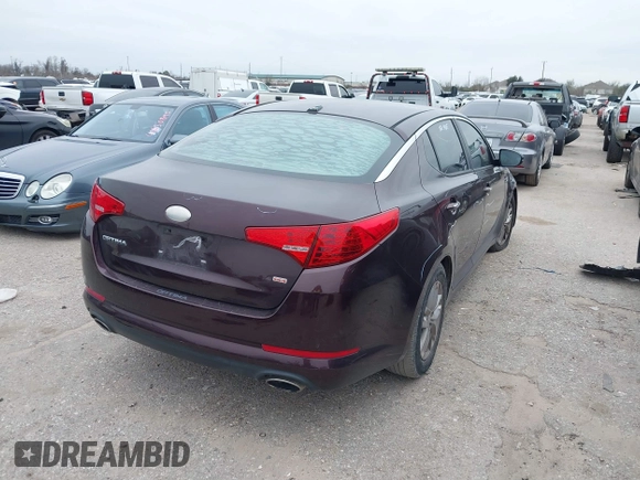 2013 Kia Optima LX with VIN 5XXGM4A77DG203932, listed as a IAAI auction lot 41640139 with 160,295 mi miles. Bid and sale history available at carsss.com. Image 4.