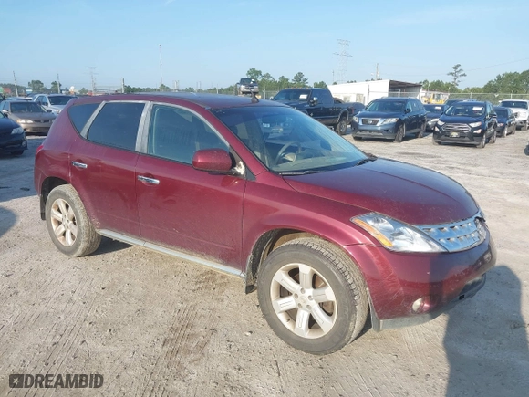2007 Nissan Murano SL with VIN JN8AZ08T27W527641, listed as a IAAI auction lot 39378581 with 121,625 mi miles. Bid and sale history available at carsss.com. Image 1.