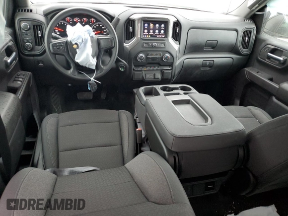 2024 Chevrolet Silverado 1500 Custom with VIN 3GCPDBEK0RG205397, listed as a Copart auction lot 47417315 with 750 mi miles and Salvage Title. Bid and sale history available at DreamBid. Image 8.