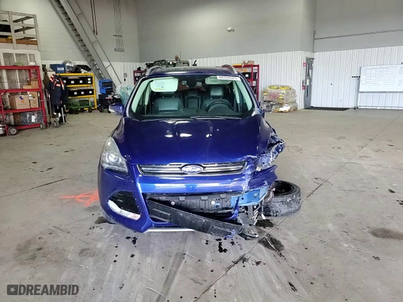 2014 Ford Escape Titanium with VIN 1FMCU9JX8EUB41170, listed as a Copart auction lot 48328025 with 110,011 mi miles and Salvage Title. Bid and sale history available at carsss.com. Image 11.