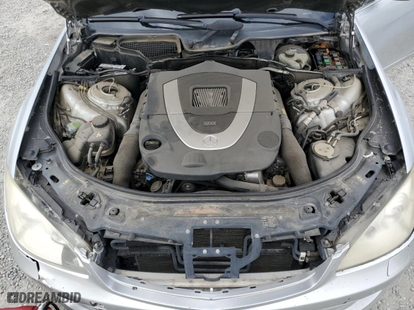 2007 Mercedes-Benz S-Class 5.5L V8 with VIN WDDNG71X67A084308, listed as a Copart auction lot 46955115 with 128,781 mi miles and Salvage Title. Bid and sale history available at carsss.com. Image 11.