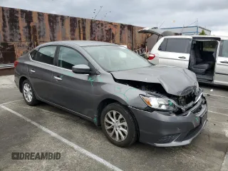 2019 Nissan Sentra S with VIN 3N1AB7AP7KY233842, listed as a Copart auction lot 50084135 with 77,600 mi miles and Salvage Title. Bid and sale history available at carsss.com. Image 4.