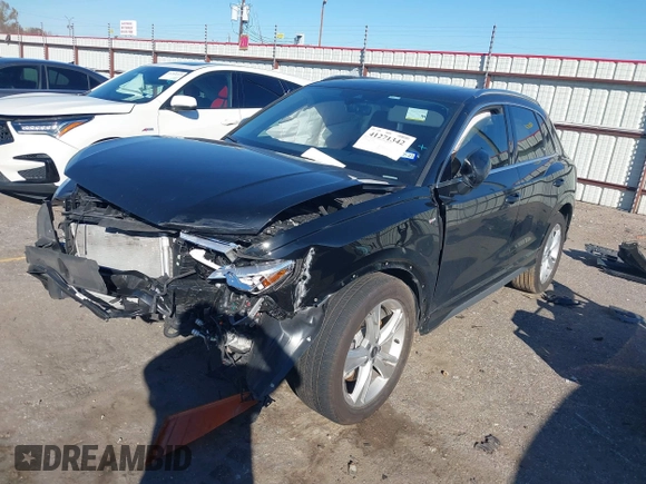 2023 Audi Q3 S line Premium Plus with VIN WA1EECF3XP1140582, listed as a IAAI auction lot 41271342 with 17,560 mi miles and . Bid and sale history available at DreamBid. Image 18.