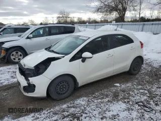 2014 Kia Rio LX with VIN KNADM5A35E6921756, listed as a Copart auction lot 84653184 with 181,703 mi miles and Salvage Title. Bid and sale history available at carsss.com. Image 1.