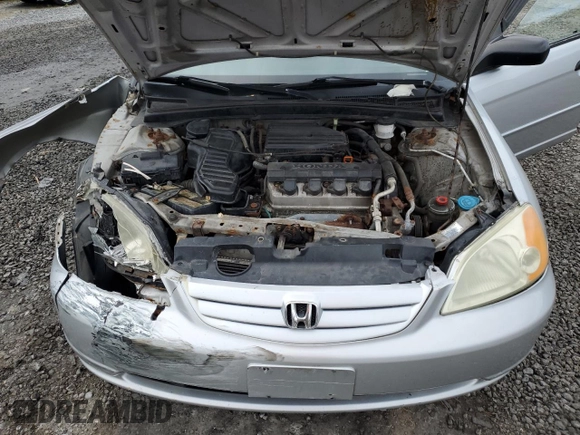 2001 Honda Civic LX with VIN 2HGES16581H556578, listed as a Copart auction lot 74934944 with 0 mi miles and Salvage Title. Bid and sale history available at carsss.com. Image 12.