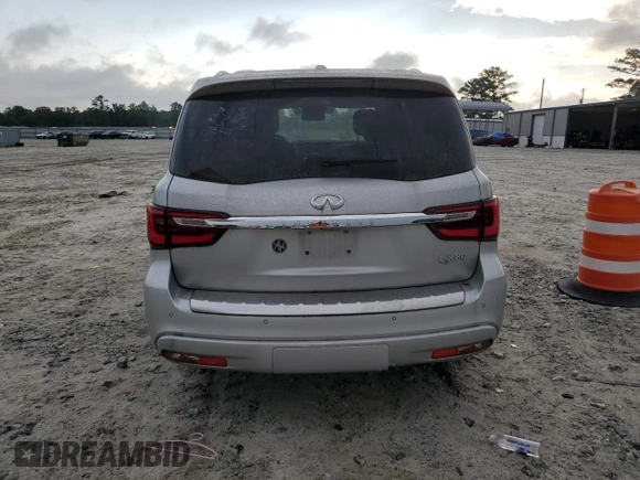 2018 Infiniti QX80 with VIN JN8AZ2NE6J9191550, listed as a Copart auction lot 62253904 with 75,841 mi miles and Salvage Title. Bid and sale history available at carsss.com. Image 6.