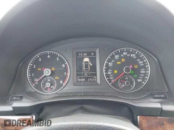 2014 Volkswagen Eos Sport with VIN WVWBW8AH2EV003356, listed as a IAAI auction lot 42394312 with 70,448 mi miles and . Bid and sale history available at DreamBid. Image 7.