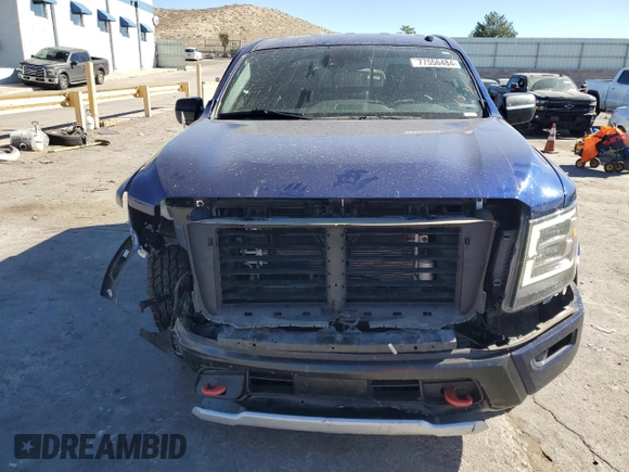 2021 Nissan Titan Pro-4X с VIN 1N6AA1ED1MN510768, выставлен на аукционе Copart как лот 77556484 с пробегом 57 540 миль миль и Списание • Salvage title. История ставок и продаж доступна на DreamBid. Изображение 5.