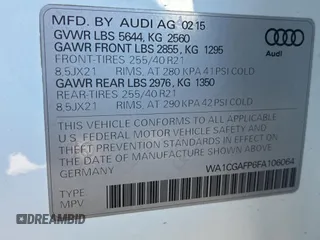 2015 Audi SQ5 Premium Plus z VIN WA1CGAFP6FA106064, wystawiony jako Copart lot #56433725 z przebiegiem 113 278 mil mil oraz Tytuł czysty. Historia ofert i sprzedaży dostępna na DreamBid. Obrazek 10.