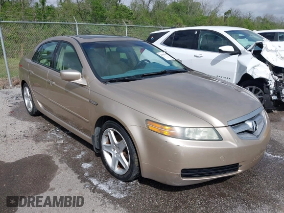 2005 Acura TL with VIN 19UUA66285A067331, listed as a IAAI auction lot 41935617 with 204,935 mi miles. Bid and sale history available at carsss.com. Image 1.