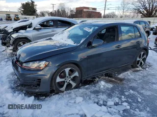 2015 Volkswagen Golf GTI S with VIN 3VW4T7AU6FM002437, listed as a Copart auction lot 45278555 with 97,933 mi miles and Salvage Title. Bid and sale history available at carsss.com. Image 1.