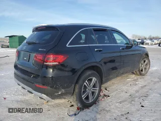 2022 Mercedes-Benz GLC 300 with VIN W1N0G8EB7NV353357, listed as a Copart auction lot 45248695 with 9,085 mi miles and Salvage Title. Bid and sale history available at DreamBid. Image 3.